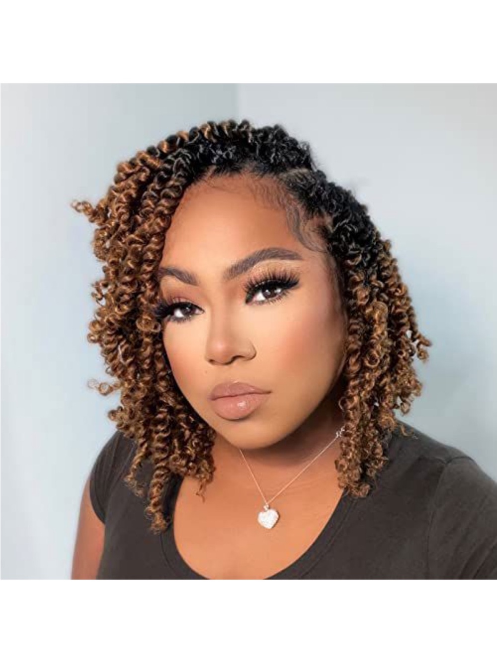 Luxury Two-Tone Twist Crochet Hair - Brown and Black